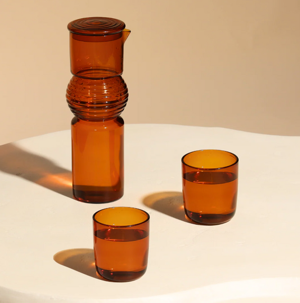 Handblown Coil Glass Carafe