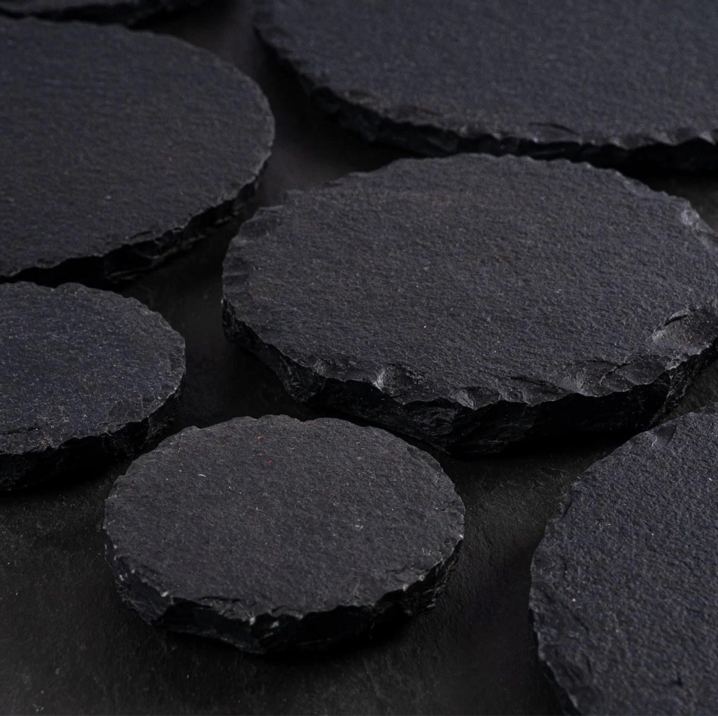 Noir Round Slate Platter