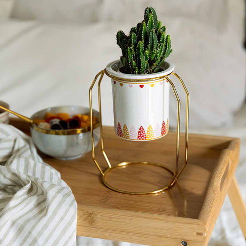 Heart Ceramic Planter with Ring Stand
