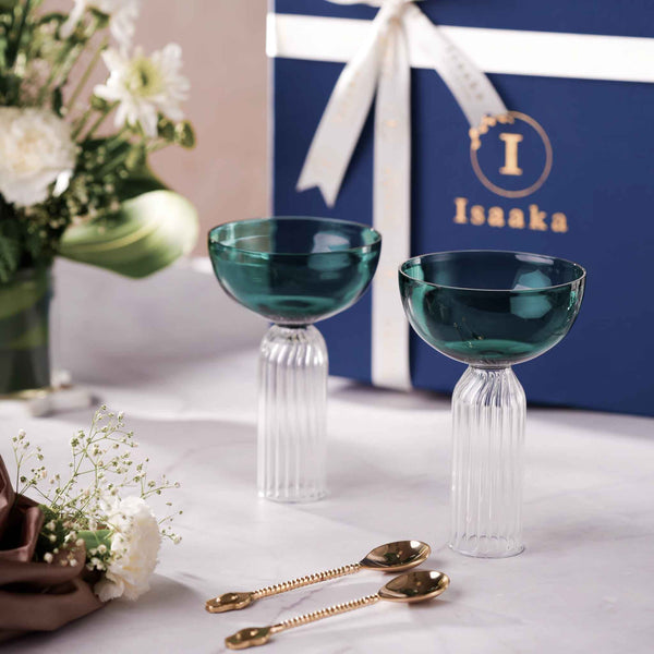 DD Glass & Spoon Gift Box (Teal)