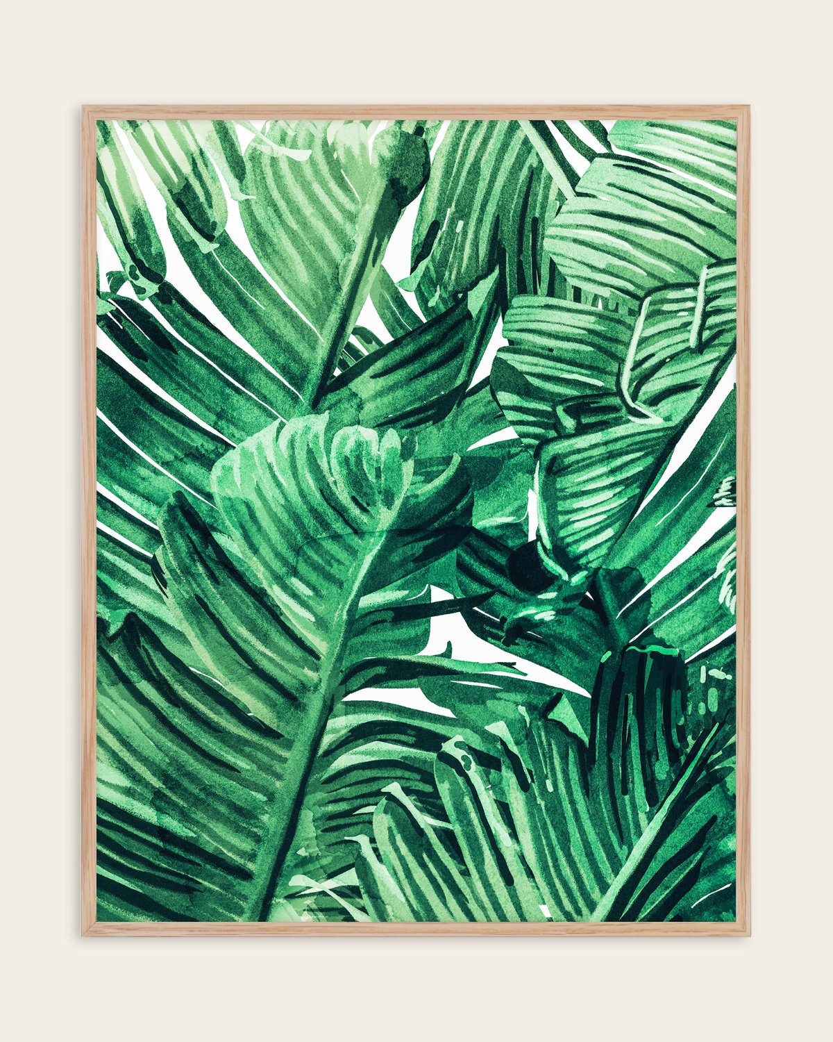 Tropical State of Mind green watercolor banana leaf botanical art print