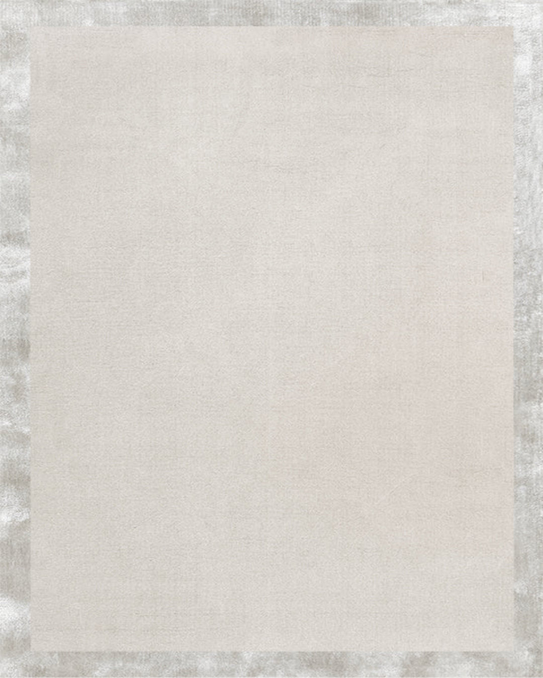 Fragment Wool & Silk Rug / White smoke | Popyuli