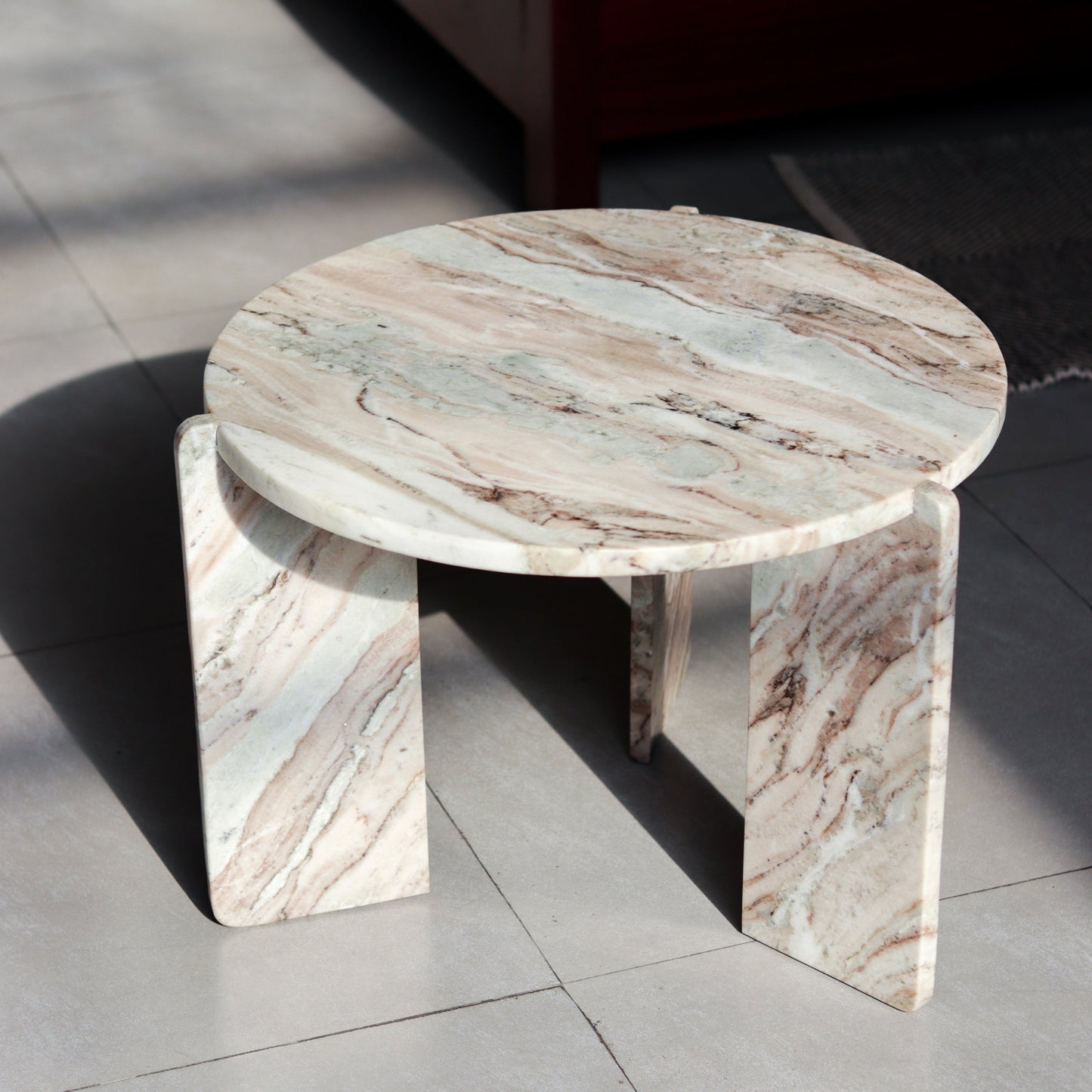 Helios Marble Coffee Table | White Marble