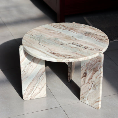 Helios Marble Coffee Table | White Marble
