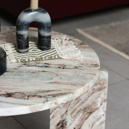 Helios Marble Coffee Table | White Marble