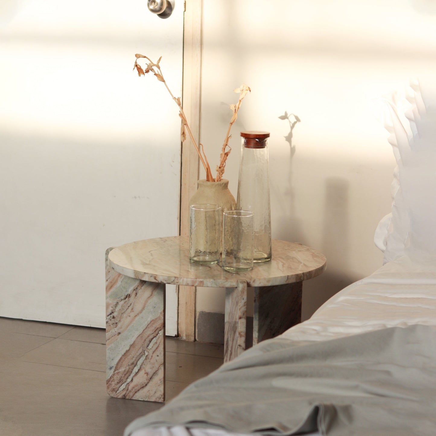 Helios Marble Coffee Table | White Marble