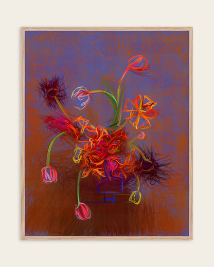 Unruly Flowers — Painterly — Botanical wall art print