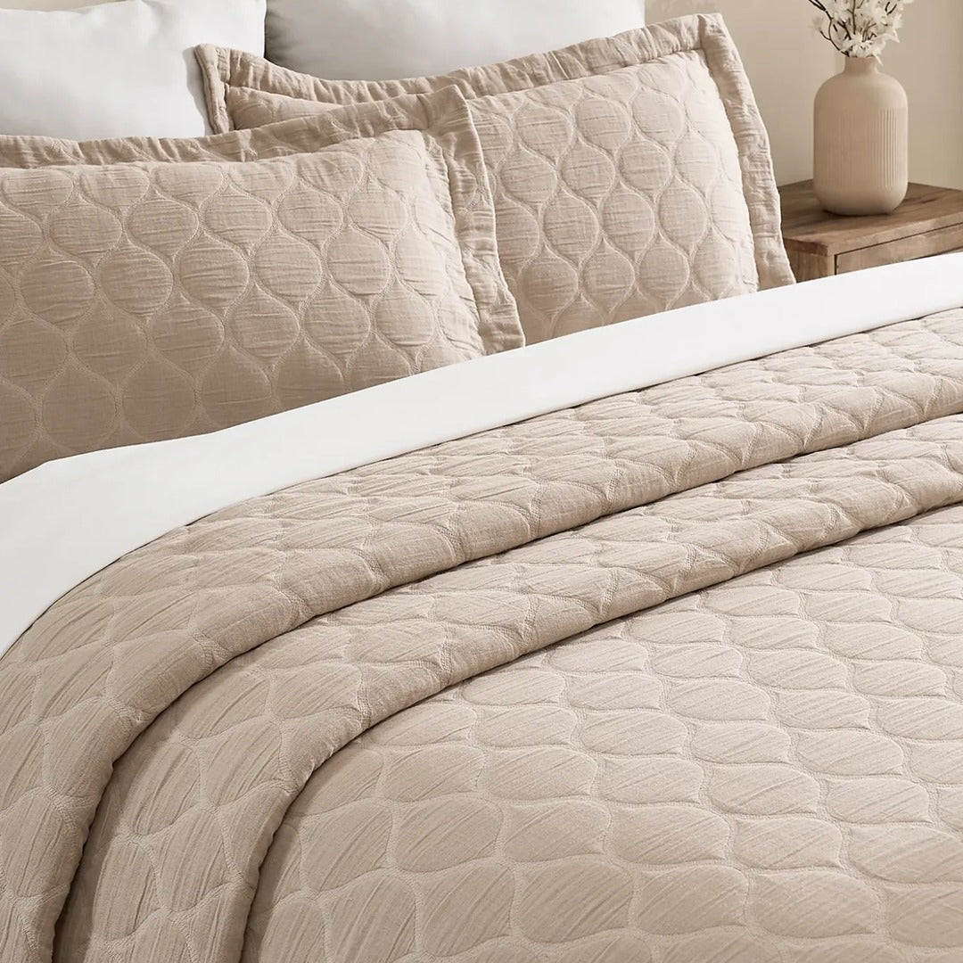 Arbor – Beige Bedspread Set