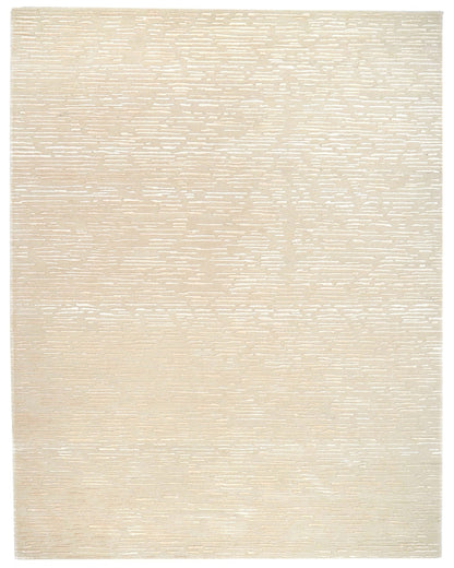 Cabella Wool & Silk Rug / Flax | Popyuli