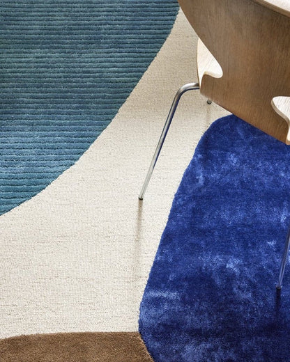 Profound Wool & Silk Rug / Ivory Teal | Popyuli
