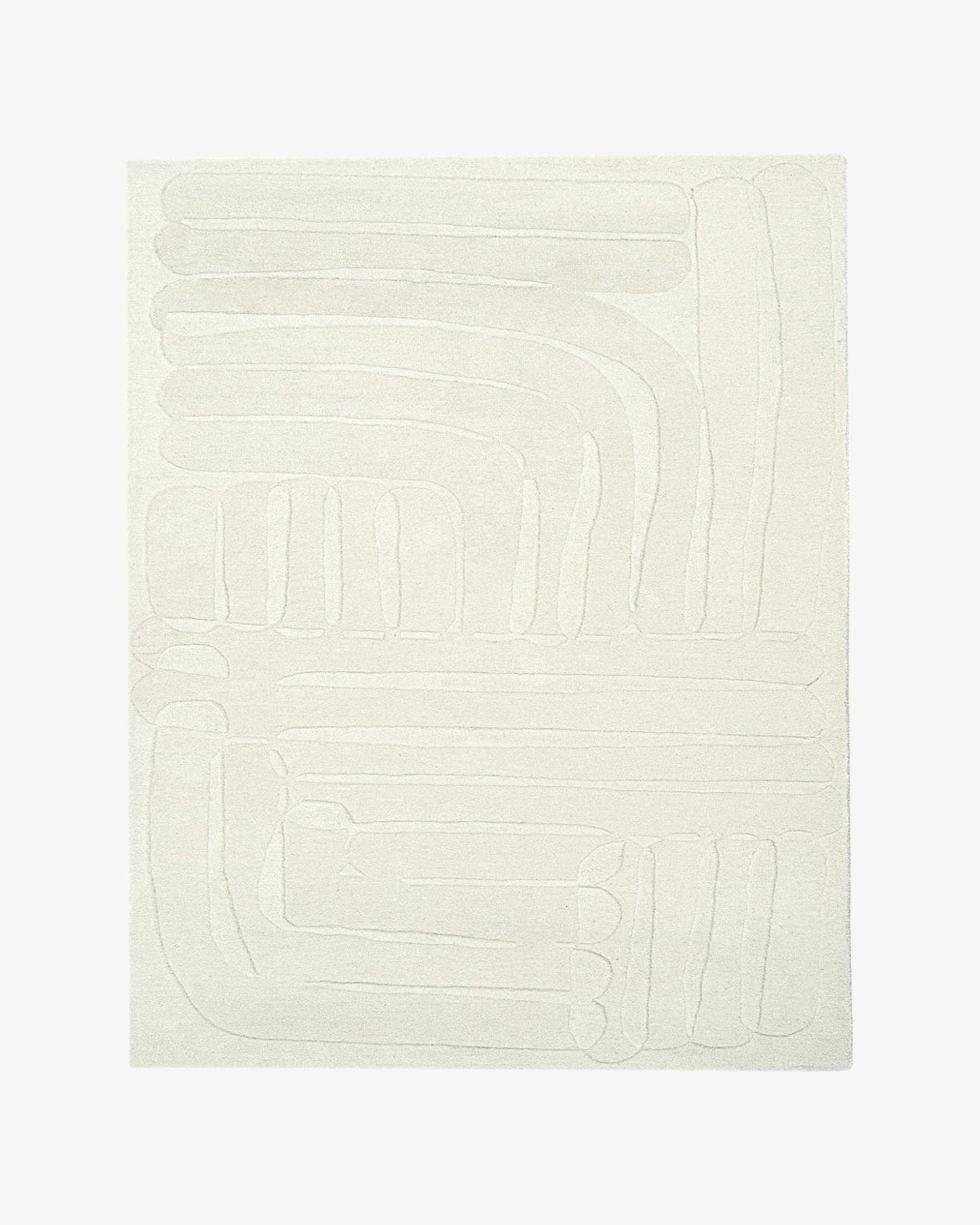 Ivory Wool Rug | Popyuli