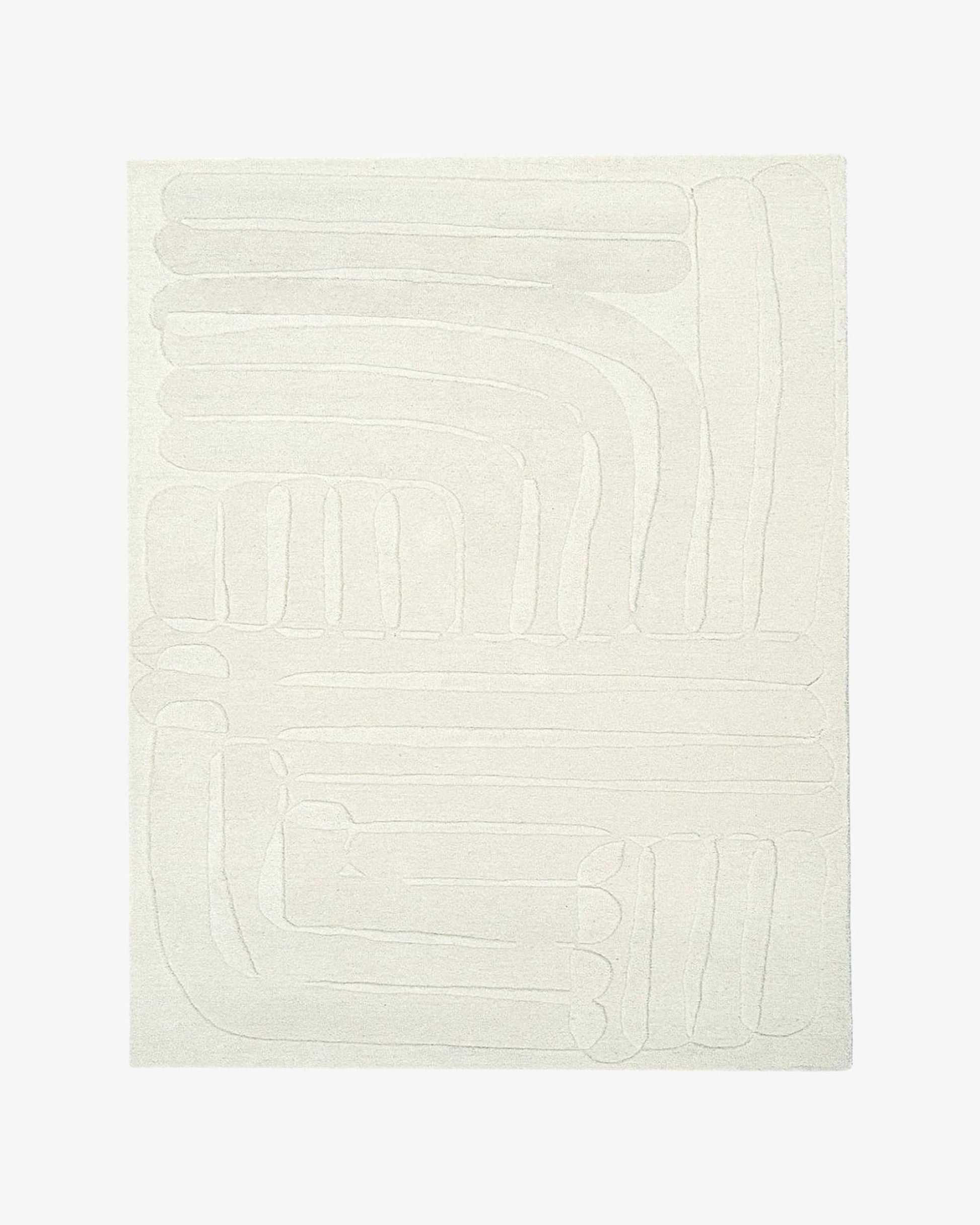 Ivory Wool Rug | Popyuli