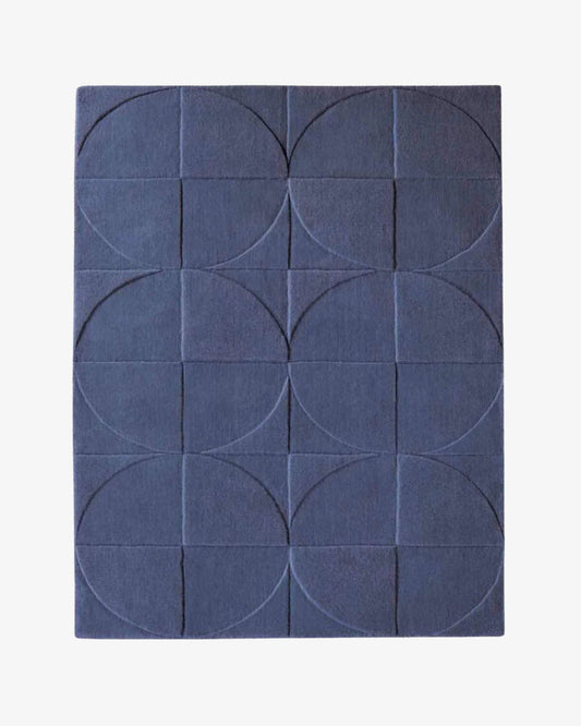 Round Square Rug / Navy | Popyuli