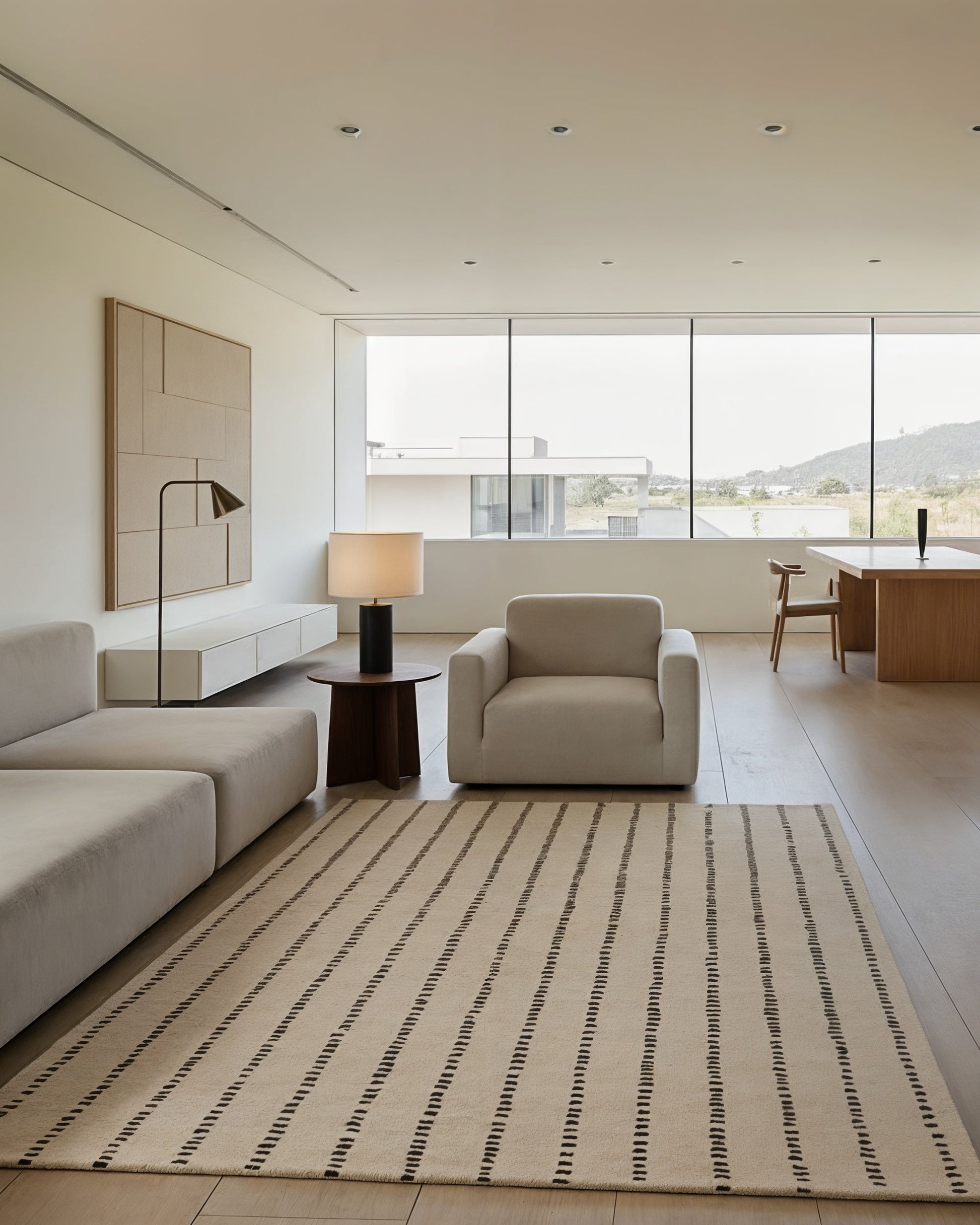 Greige Wool Rug | Popyuli