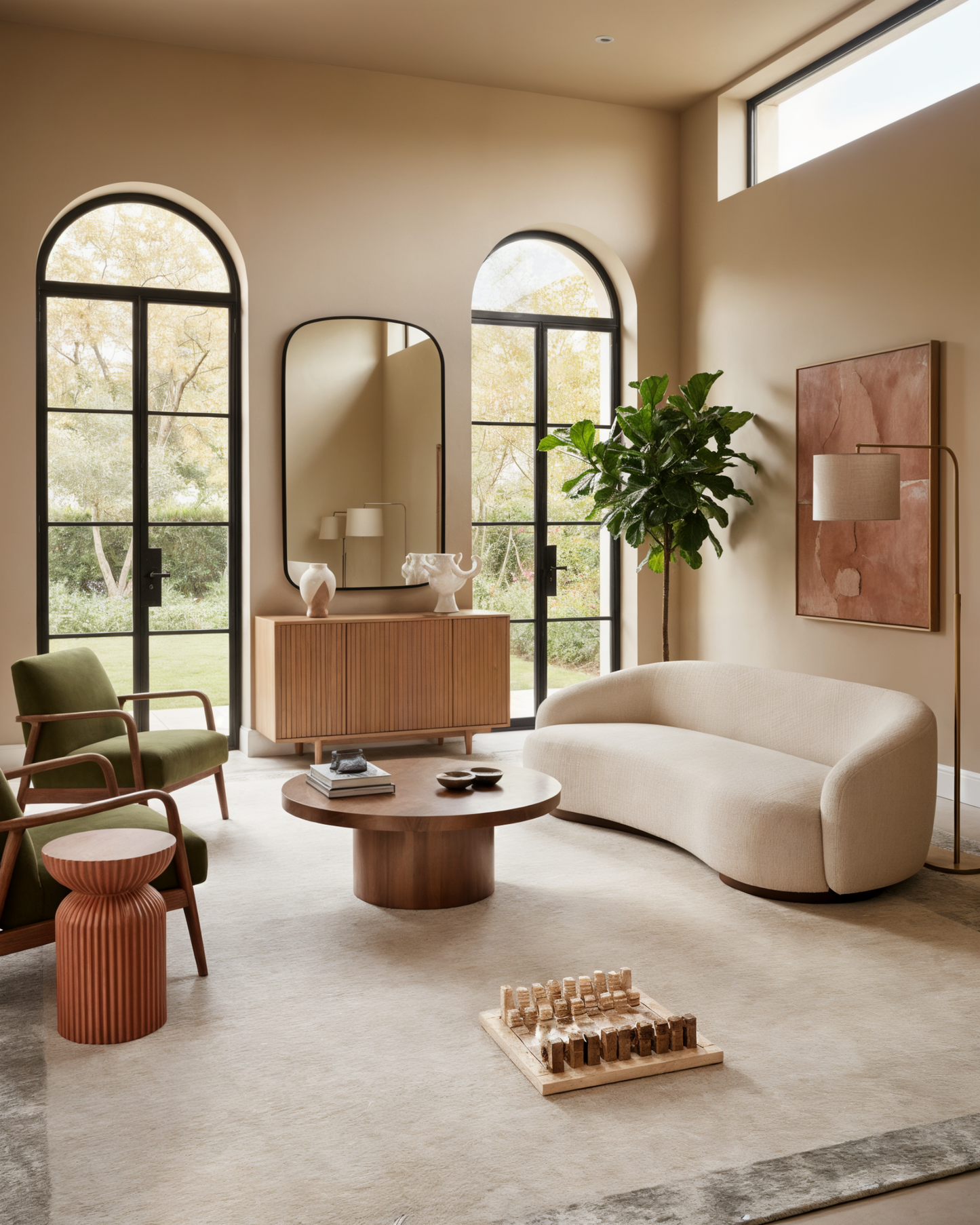 Fragment Wool & Silk Rug / White smoke | Popyuli