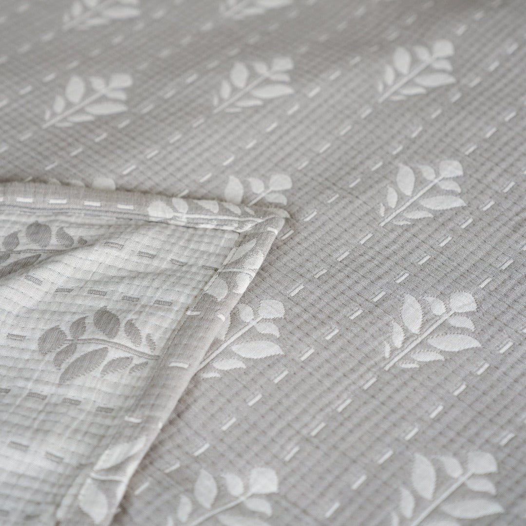 Fern Bedspread Set - Grey