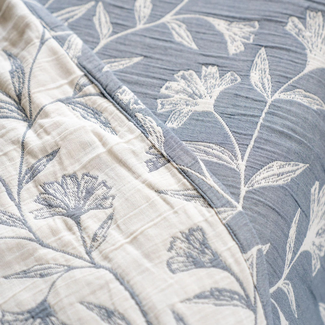 Flora - Blue Bedspread Set