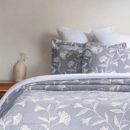 Flora - Blue Bedspread Set