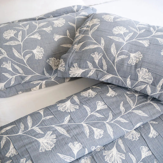 Flora - Blue Bedspread Set