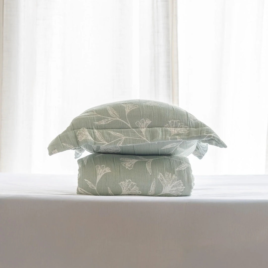 Flora - Sage Bedspread Set
