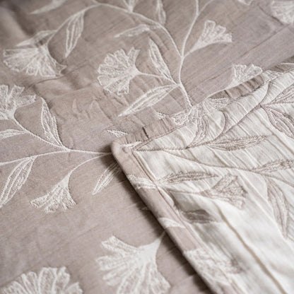 Flora - Taupe Bedspread Set