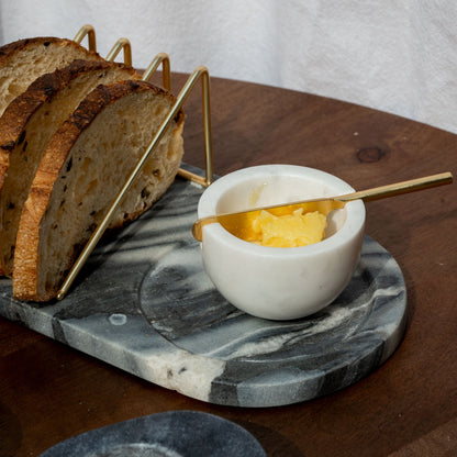 Grey marble Breakfast Tray Popyuli 