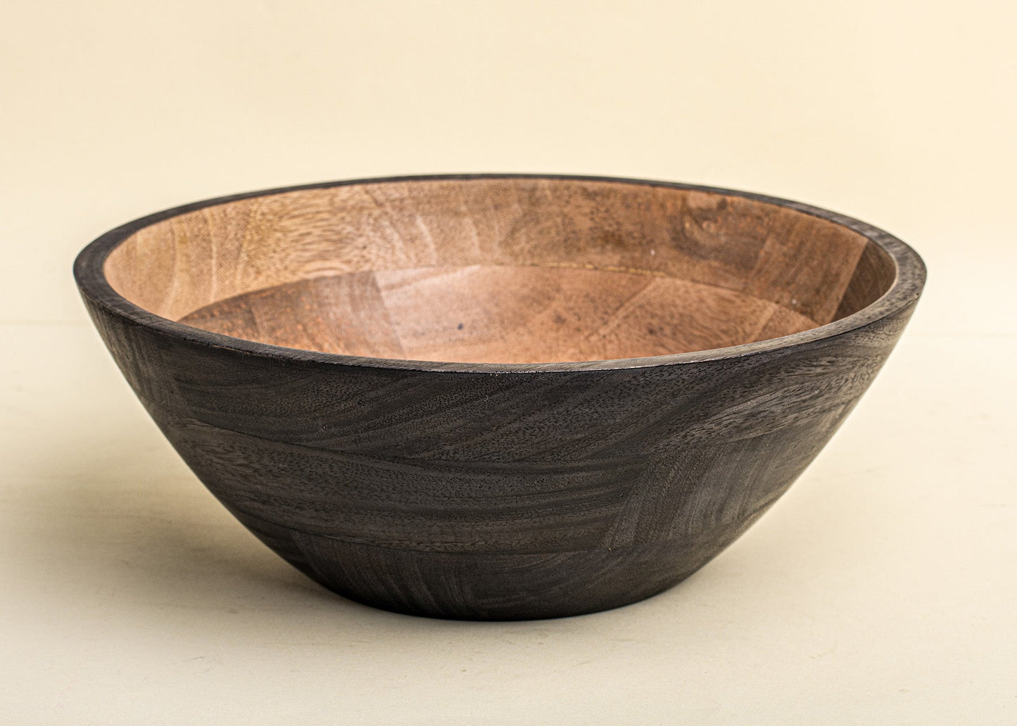 Dual Tone Acacia Wood Salad Bowl