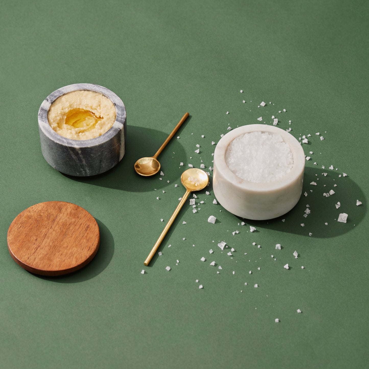 Stacked Marble Spread Jars | Set of 2 | With Lid
