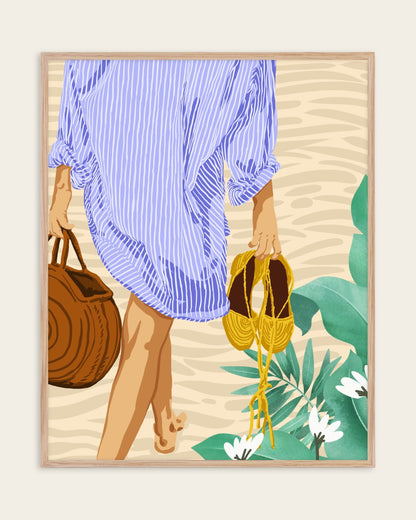 I Followed My Heart & It Led Me To The Beach — Figurative wall art print