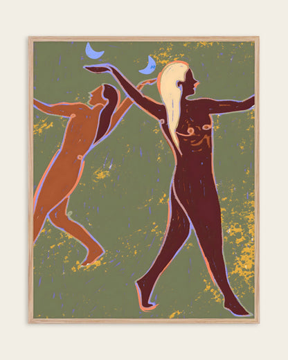 Moonlit Soul Dance — Bohemian — Abstract wall art print