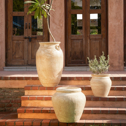 Italian Trio - Set of 3 Planters in Beige - Ripples Home