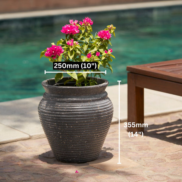 Italian Trio - Set of 3 Planters in Dark Grey - Ripples Home