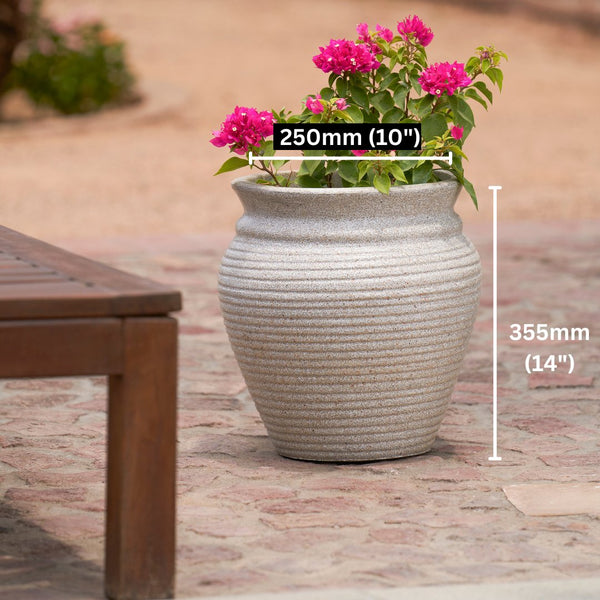 Italian Trio - Set of 3 Planters in Light Grey - Ripples Home