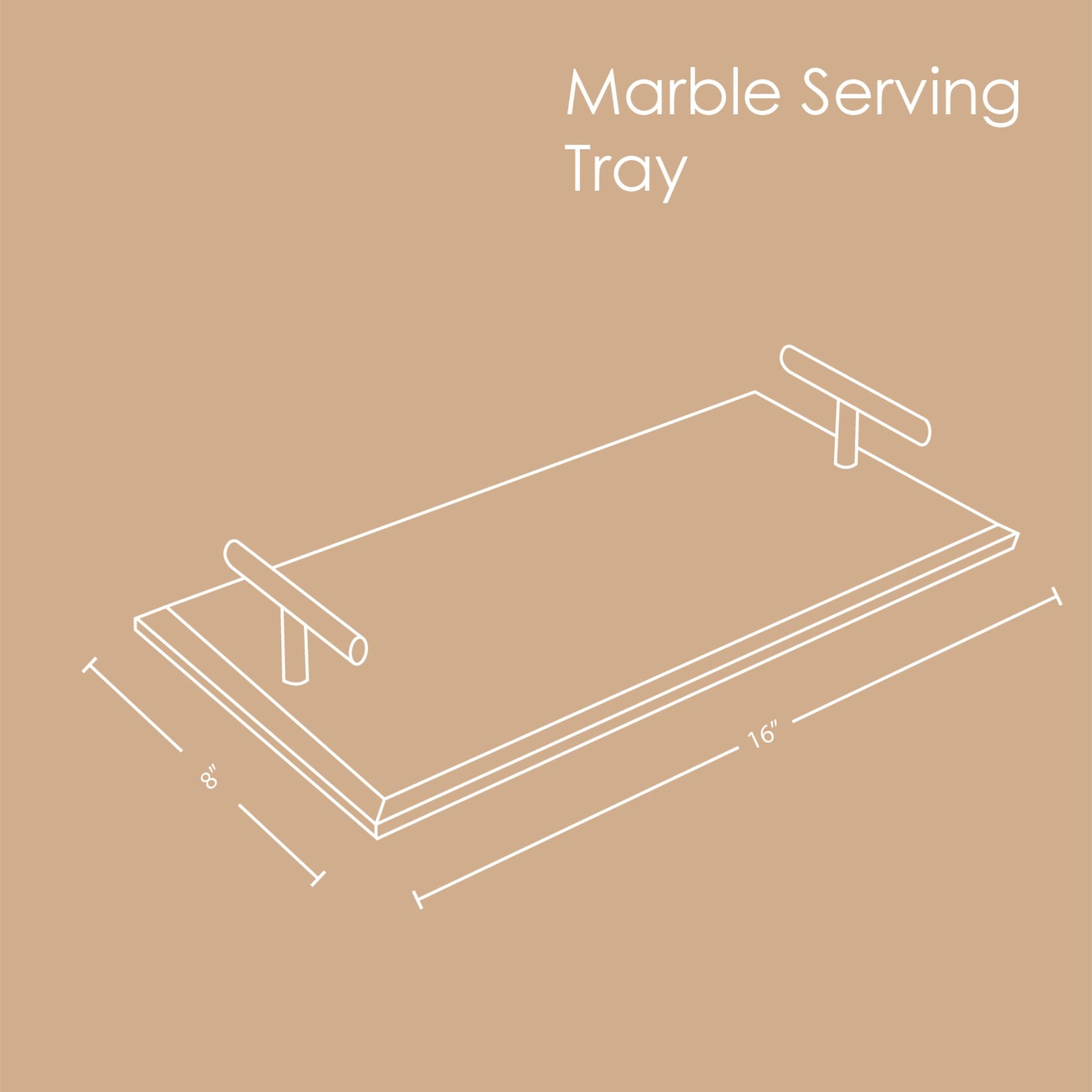 Marble Serving Tray Serveware Popyuli 