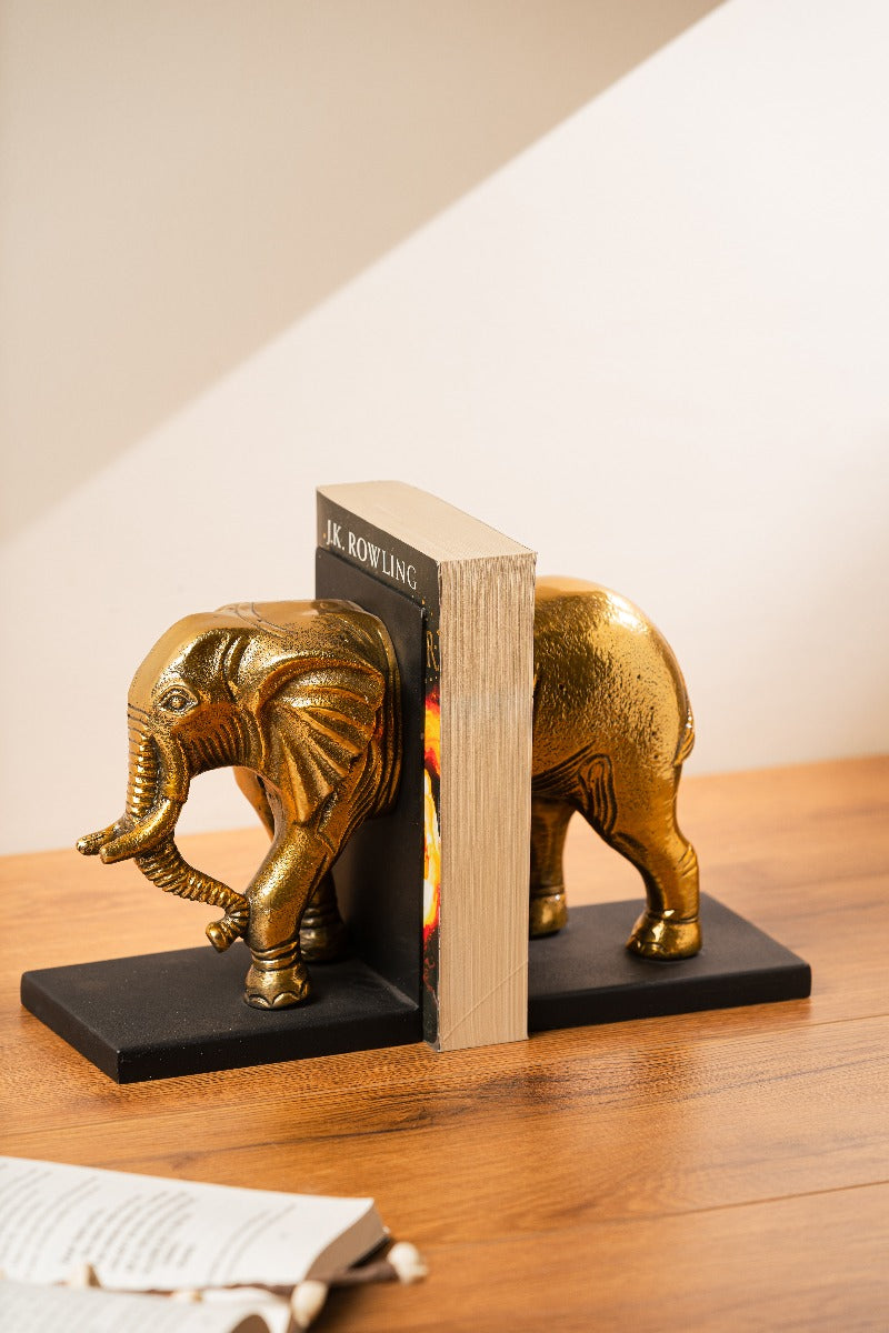 Mighty Ele elephant bookend with grey stand