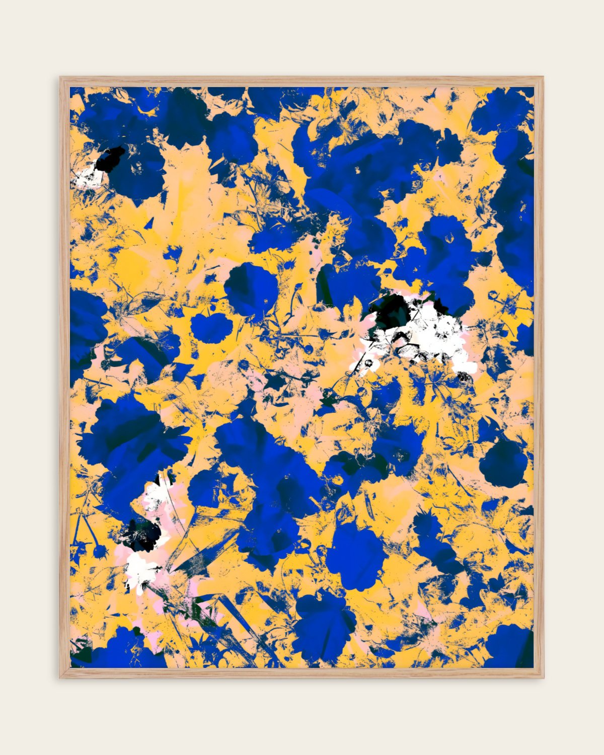 Cobalt Garden — Maximalism — Botanical wall art print