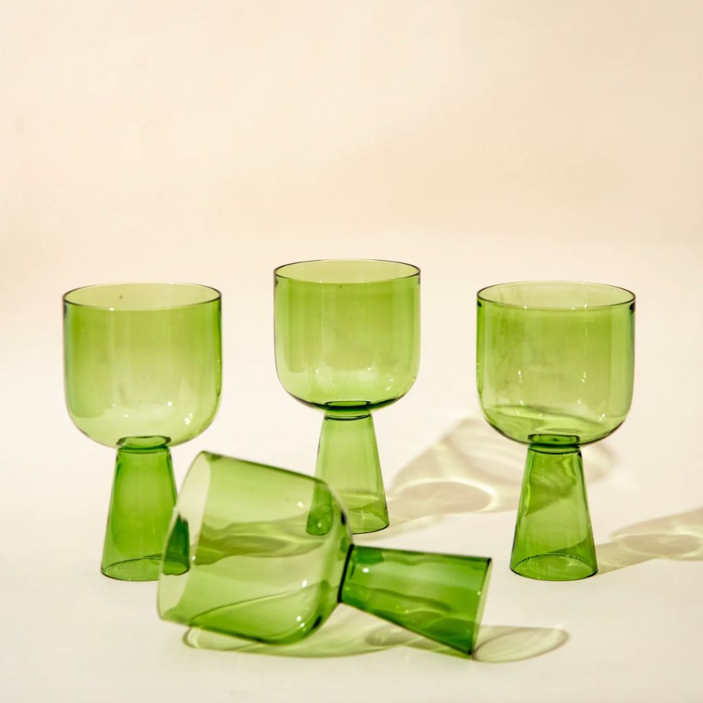 Aria Coloured Glass – Set of 4 | Available in Three Colours