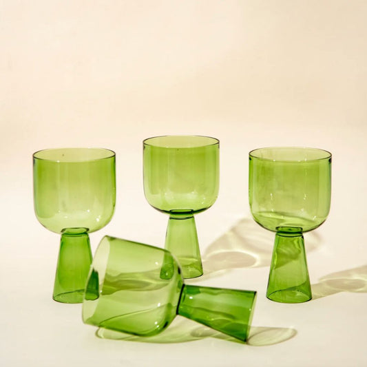 Aria Coloured Glass – Set of 4 | Available in Three Colours