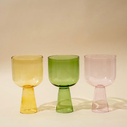 Aria Coloured Glass – Set of 4 | Available in Three Colours