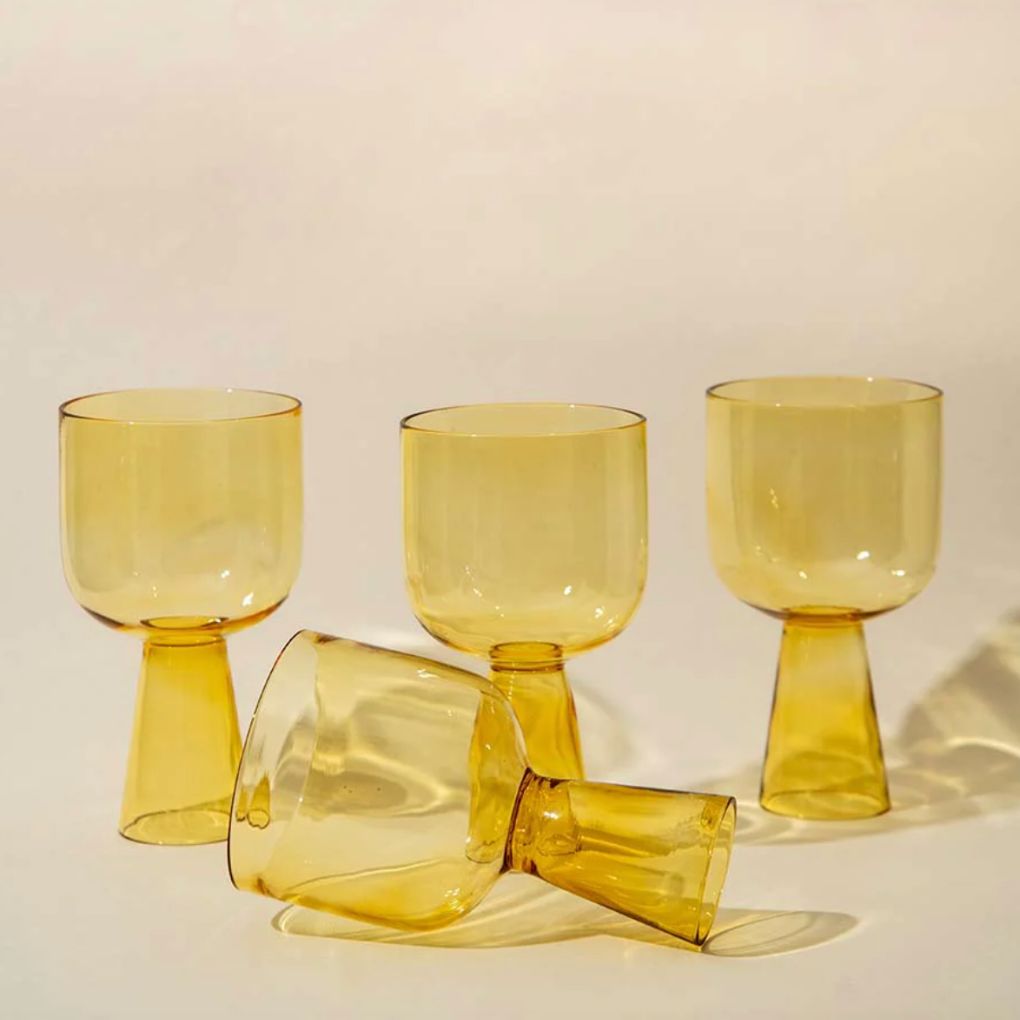 Aria Coloured Glass – Set of 4 | Available in Three Colours