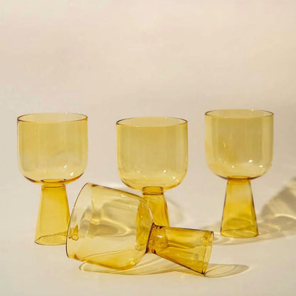 Aria Coloured Glass – Set of 4 | Available in Three Colours