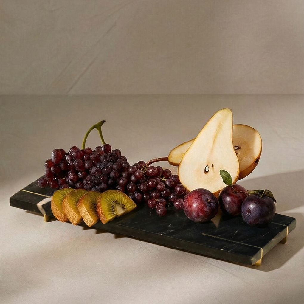 Gilded Marble Platter