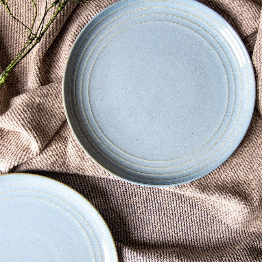 Celeste sky blue porcelain dinner plate, 10 inch