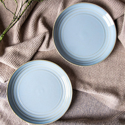 Celeste sky blue porcelain quarter plate, 7.5 inch