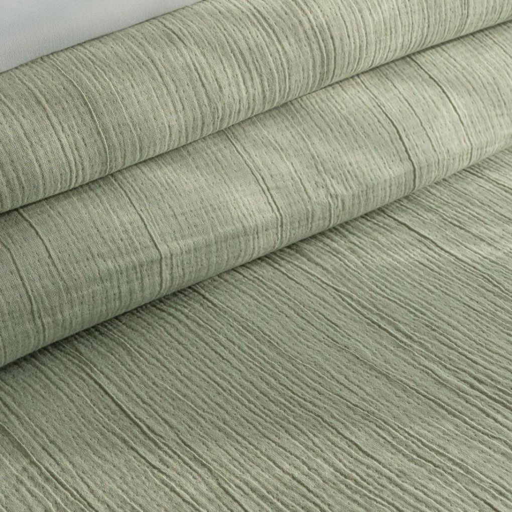 Gauze Reversible Bedspread Set - Sage Green
