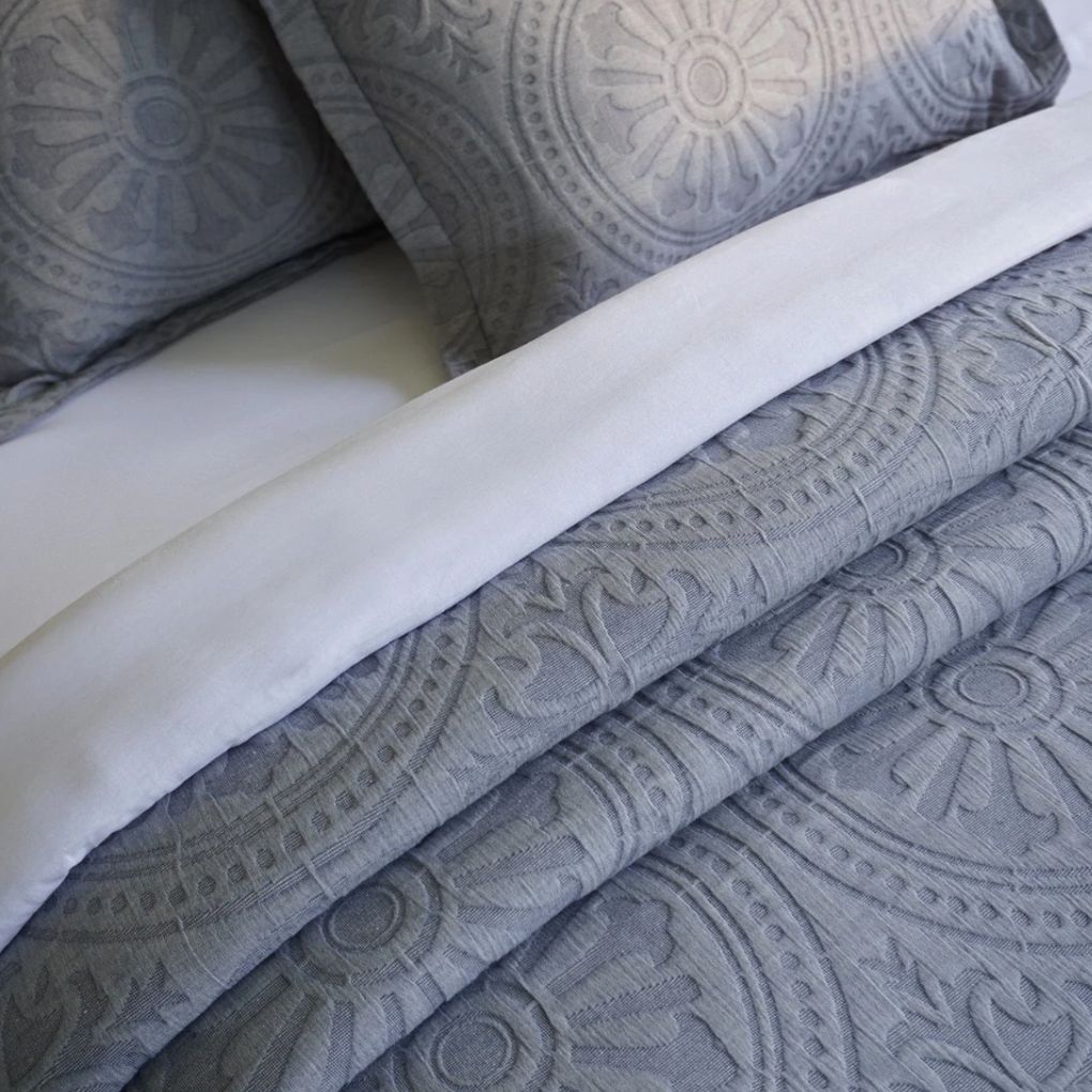 Heritage Luxury Cotton Bedding Set - Slate Grey (King/Queen)