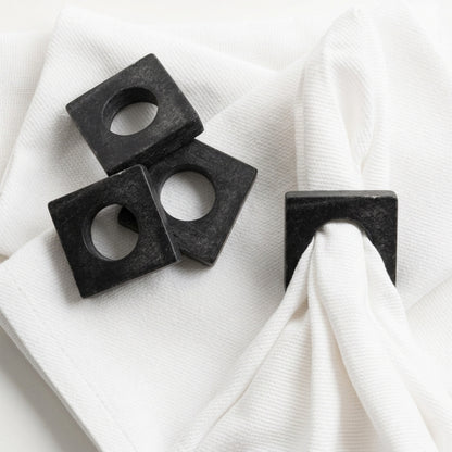 Marble Napkin Ring - Set of 4