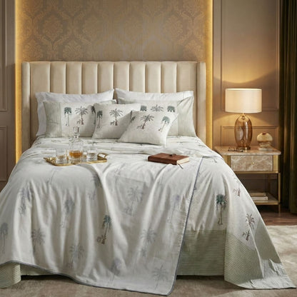 Palm Block Print Bedsheet Set