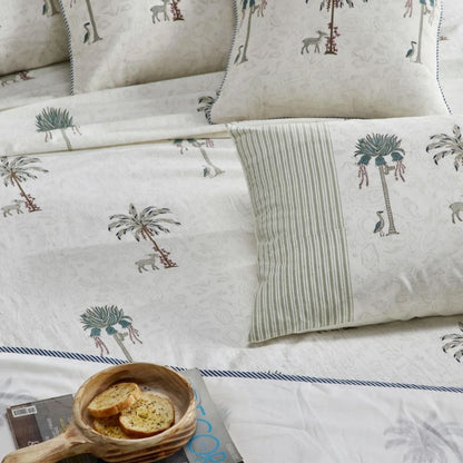 Palm Block Print Bedsheet Set