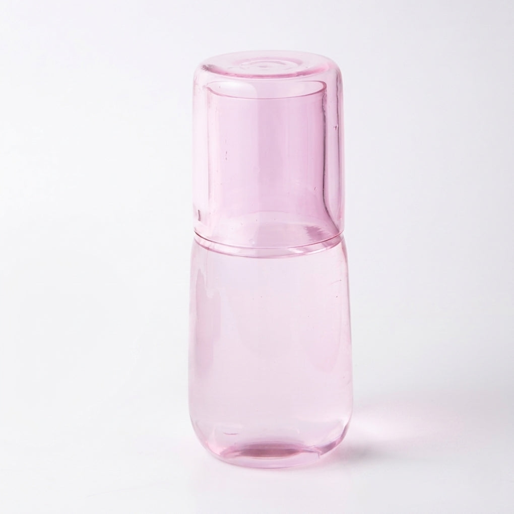Eva Carafe – Pink Glass Water Set (Carafe + Glass)